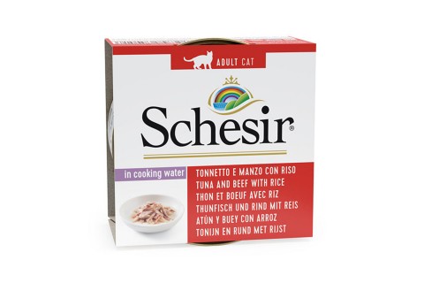 تونة مع فيليه لحم البقر والأرز للقطط من شيسر، 85 جرام