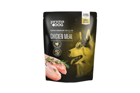 طعام أكياس بوجبة الدجاج للكلاب من بريما دوغ - 600 جرام