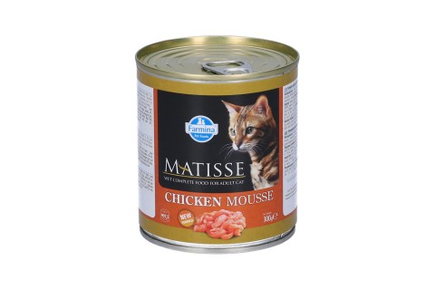 طعام معلب ماتيس بموس الدجاج للقطط من فارمينا - 300 جرام