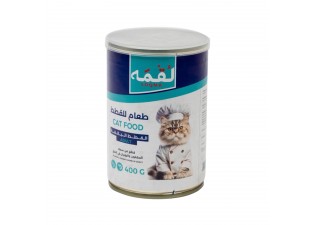 طعام رطب مع قطع السلمون والروبيان في المرق للقطط البالغة من لقمة - 400 جم