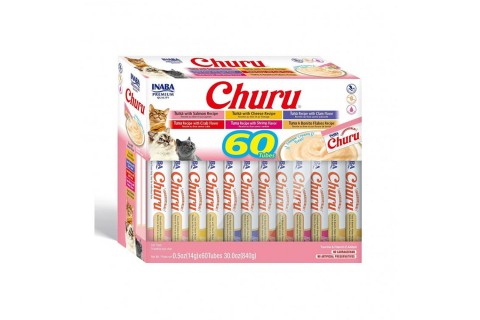 مكافآت القطط القابلة لللعق من إينابا تشورو تونة متنوعة - 14 ..