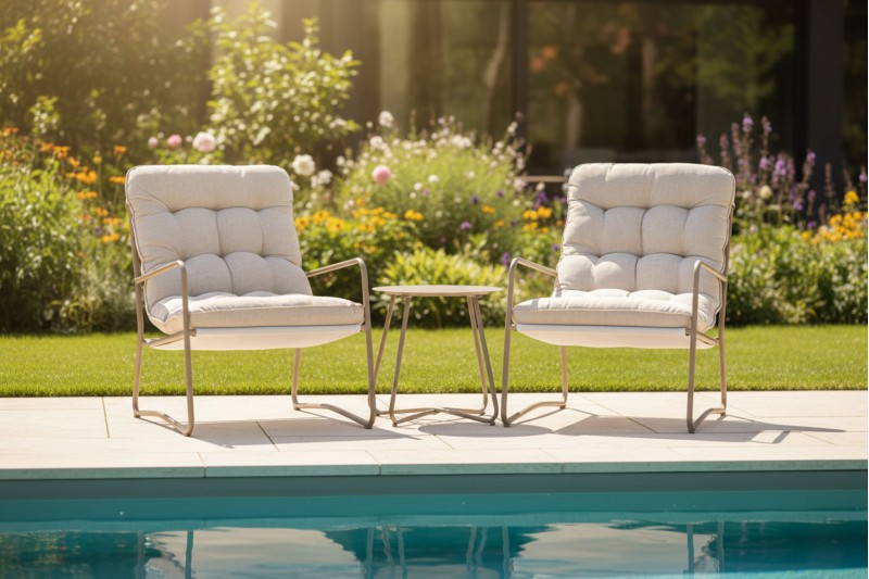 طاولة طعام (بسترو) - كرسيين