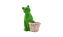 مجسم قط عشبي مع حوض 