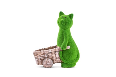 مجسم قط عشبي - مع حوض 