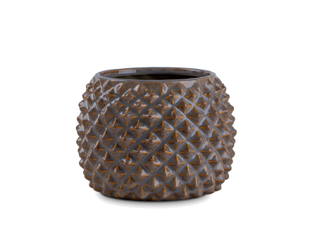 حوض سيراميك مدبب- لون بني