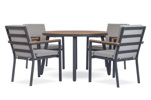 طقم طاولة طعام خارجية - 4 مقاعد