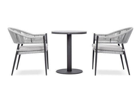 طقم طعام بيسترو الخارجي - مقعدين