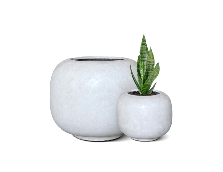 حوض حجري دائري - لون رمادي 