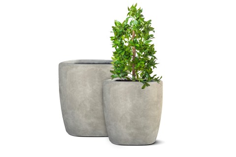 حوض طين (فخار) – لون رمادي