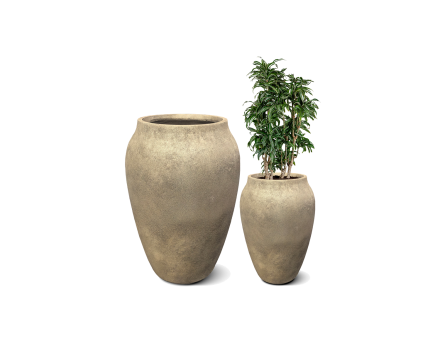 حوض طين (فخار) - لون بيج