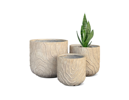 حوض اسمنتي مزخرف – لون بني