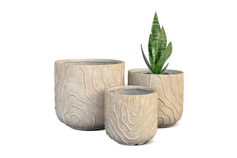 حوض اسمنتي مزخرف – لون بني