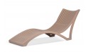 كرسي استرخاء/تشمس بلاستيكي - لون بني فاتح