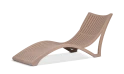 Plastic Sunlounger - Light Brown 