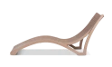 Plastic Sunlounger - Light Brown 