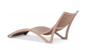 كرسي استرخاء/تشمس بلاستيكي - لون بني فاتح