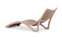 Plastic Sunlounger - Light Brown 