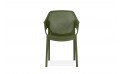 كرسي بلاستيك مع مسند للظهر- لون أخضر عشبي 