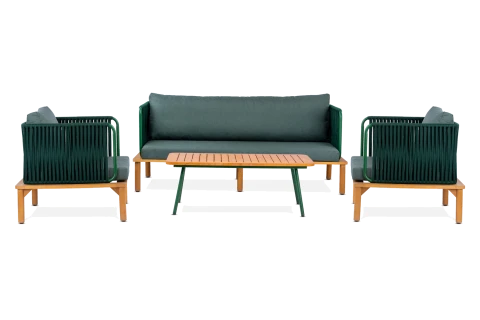LUNA Outdoor Seating Set with Center Table – 5 Persons