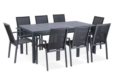  طاولة طعام خارجية - 8 مقاعد