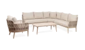 Linea Outdoor Corner Seating Set With A Coffee Table – 7 Persons