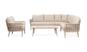Linea Outdoor Corner Seating Set With A Coffee Table – 7 Persons