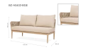 Linea Outdoor Corner Seating Set With A Coffee Table – 7 Persons