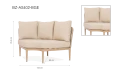 Linea Outdoor Corner Seating Set With A Coffee Table – 7 Persons