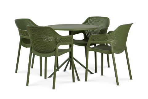 طاولة طعام بلاستيك  - ٤ مقاعد 