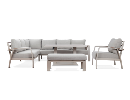 جلسة نوفا الخارجية للزاوية مع طاولة وسط - 5 قطع