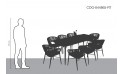  طاولة طعام خارجية - 8 مقاعد