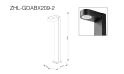 عمود إنارة Led - لون أسود