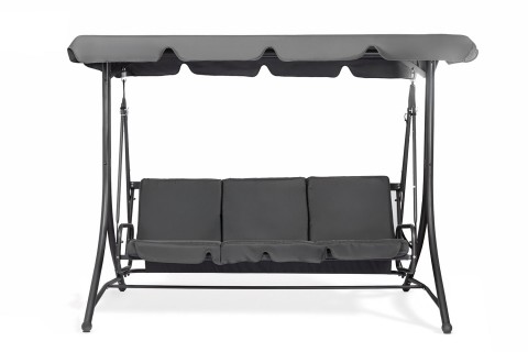  ارجوحة للحديقة 3 مقاعد مع مظلة - لون رمادي