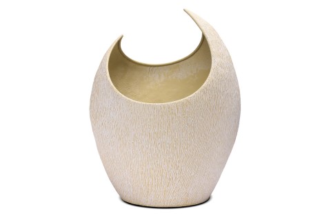 حامل شموع معدني على شكل هلال 