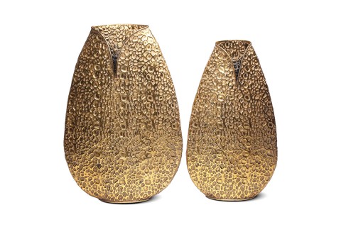 فازة زهور ذهبية 