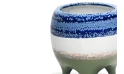  Tri-color Footed Ceramic Succulent Tripod Decro Planter