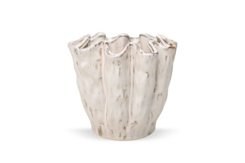 حوض سيراميك بحافة متموجة