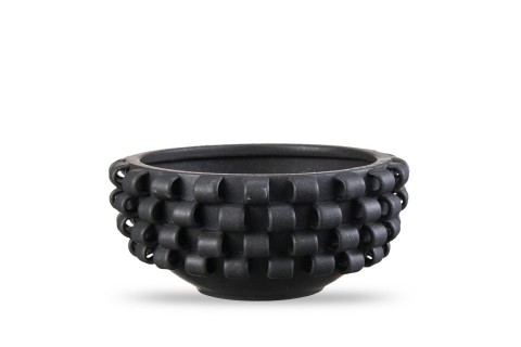 حوض ديكور سيراميك أسود مطفي 