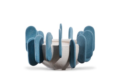 حوض سيراميك على شكل بتلات مجردة 