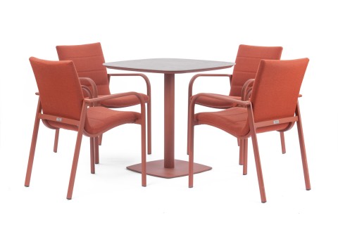 طقم طاولة طعام خارجية - 4 مقاعد