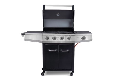 شواية غاز 4 شعلات مع شعلة جانبية بأبعاد 