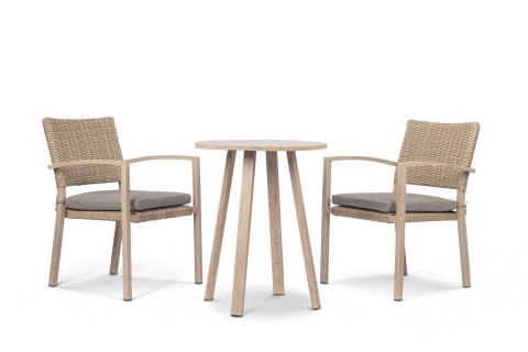 طقم سفرة خارجي  بيسترو - مقعدين وطاولة دائرية 