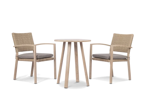 Bistro Set 2 arm chair with 1 round table