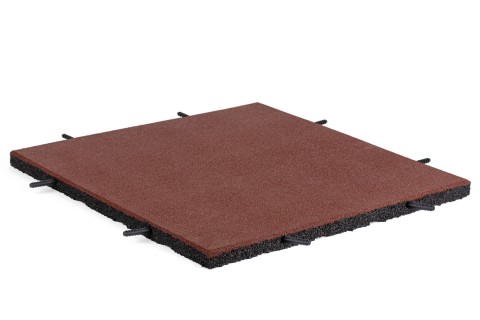 بلاط مطاطي للأرضيات (50×50 سم) لون بني