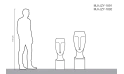 فازة من الفايبر جلاس بتصميم وجه مجرد - ديكور فني نحتي حديث