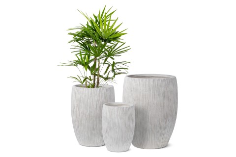 Fiber clay Tall Pot - Sand Color