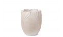 Fiber Clay Pot - White Color Tulip Petal Shape