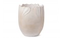 Fiber Clay Pot - White Color Tulip Petal Shape