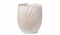 Fiber Clay Pot - White Color Tulip Petal Shape