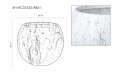 Fiber Clay Pot - White Marble Design